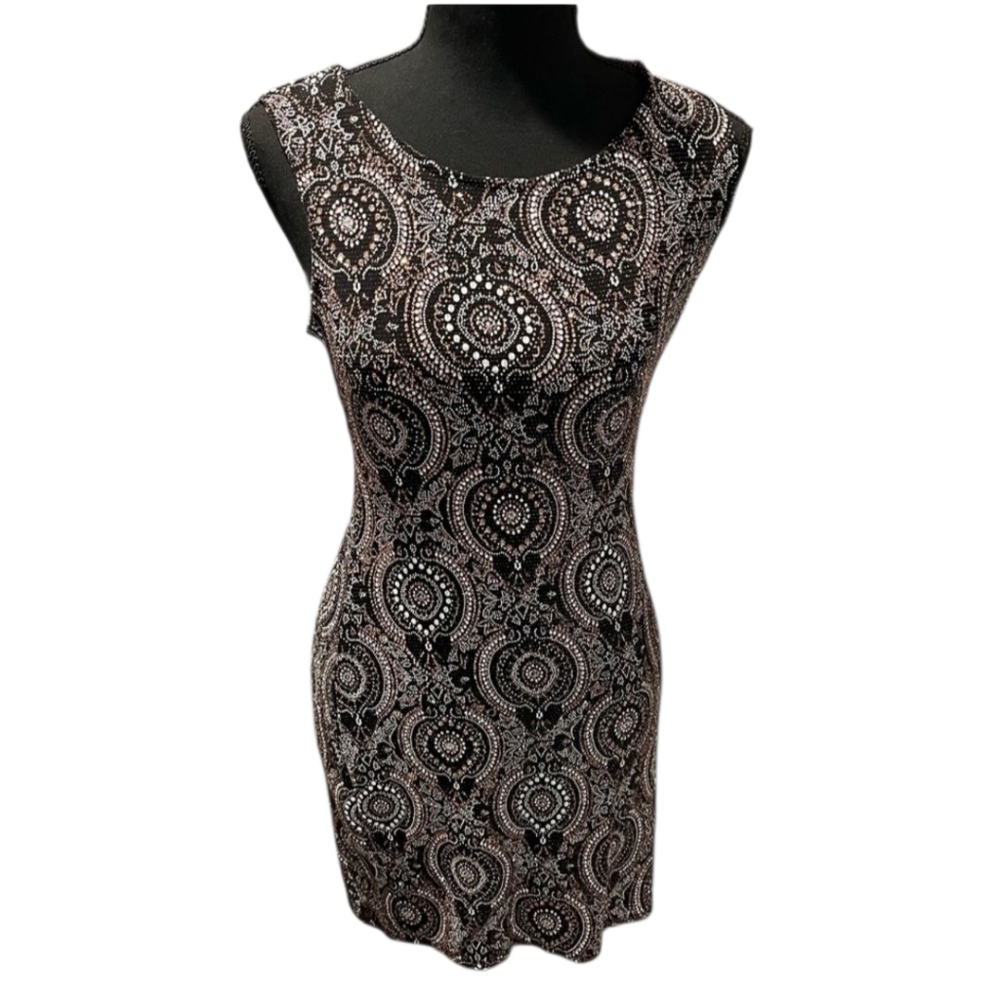 Olivia Mathew's Vintage Women's Black Textured Mini Dress Size XL New With Tag